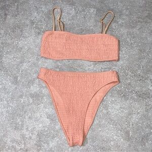 SAME Los Angeles Swimwear Bikini Highwaist bottom bandeau top size medium